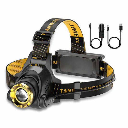 LED Headlamp USB Rechargeable Headlight Super Bright Head Torch Lamp Flashlight