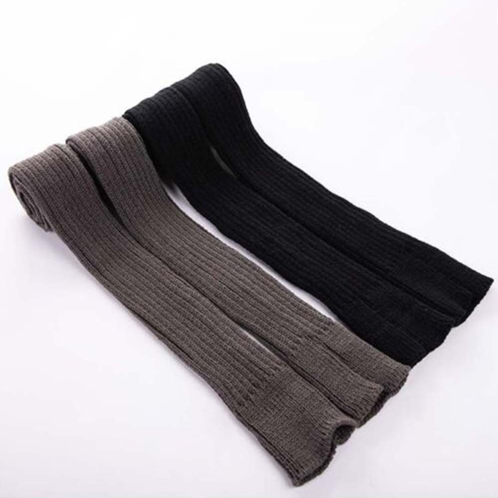Lady Winter Long Warm Leg Warmers Knitted Crochet Thigh High Long Bubble Socks
