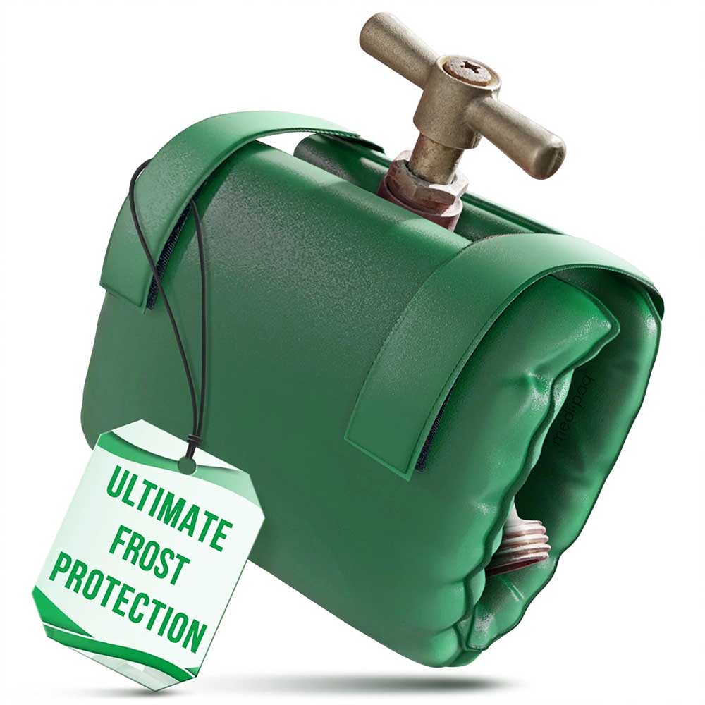 2-Pack Green Outdoor Tap Cover - Insulated Frost Protector & Weather Jacket