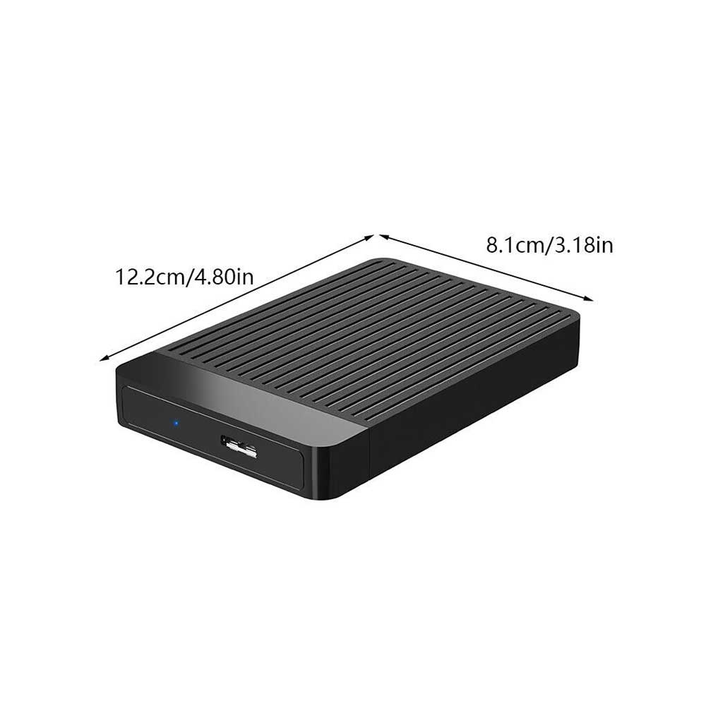 USB 3.0 Type-C Portable External Hard Drive Disk Case SATA HDD SSD 6Gbps