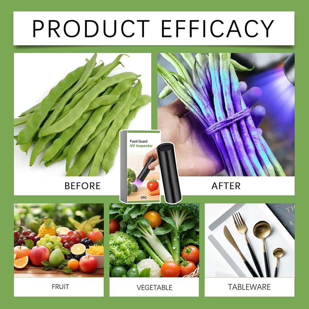 UV Black Light Flashlight – Portable UV Flashlight for Vegetable & Produce Detector
