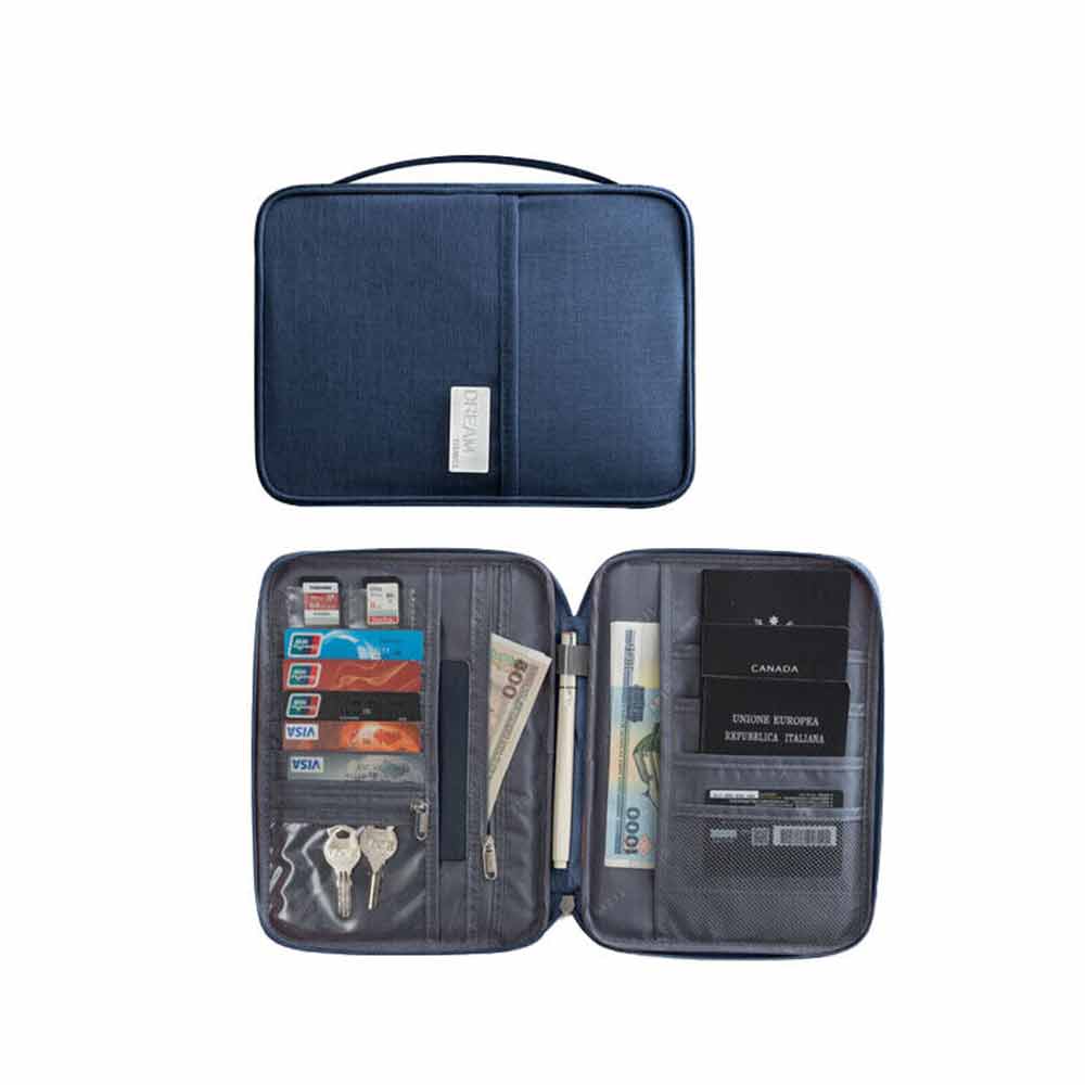 Passport Holder Travel Document Wallet Waterproof RFID Bag Family Case Organizer