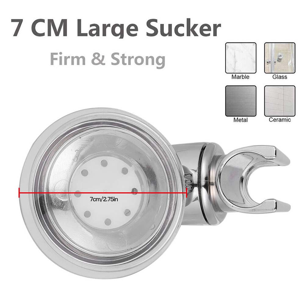 Shower Head Holder Bathroom Wall Mount Adjustable with Vacuum Strong Suction Cup