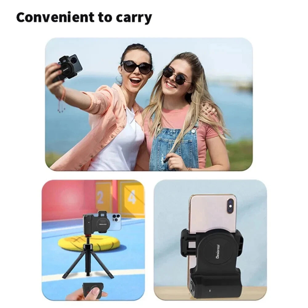 Smartphone Camera Grip – Bluetooth Shutter Selfie Stabilizer Handle for Phones