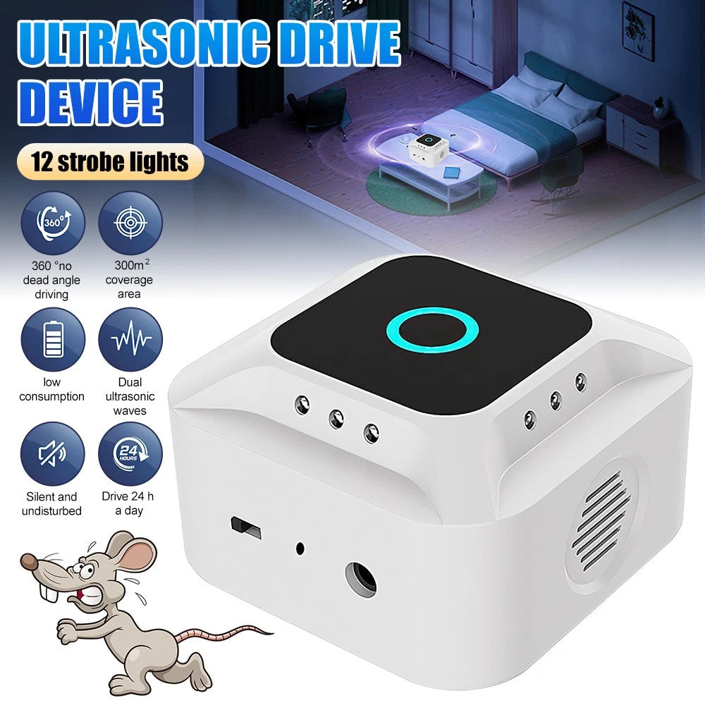 Ultrasonic Mouse Repeller Plug In - Rodent Pest Deterrent for Mice, Rats, Squirrels