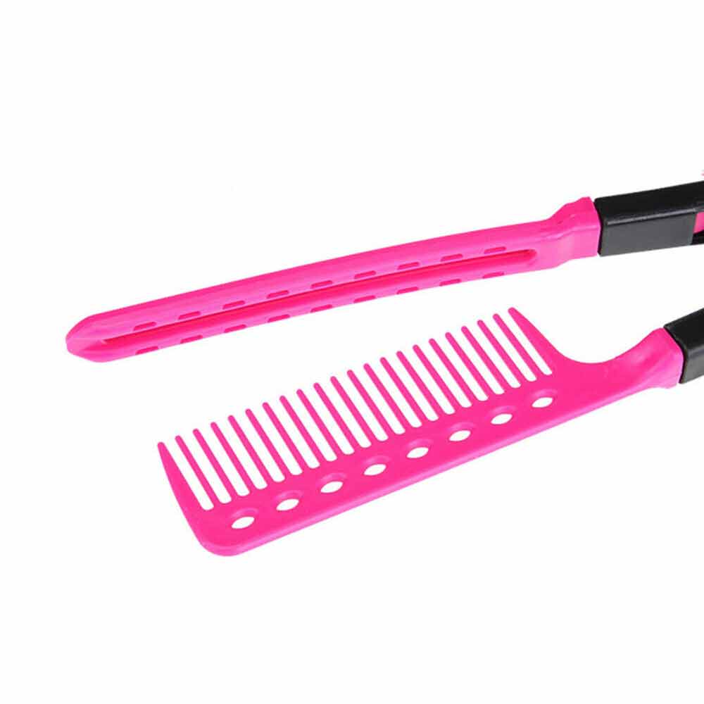 5X Hair Hairdressing Folding Salon V Comb Styling Straightening Brush Straighten