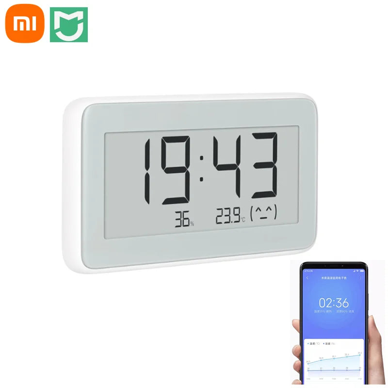 Xiaomi Mijia E-ink Temp Humidity Monitor – Smart Bluetooth Clock Sensor Pro