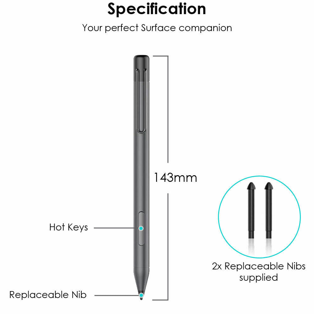Stylus Pen For Microsoft Surface Pro 3/4/5/6/7/8/X Go 2/3 Book Latpop Studio