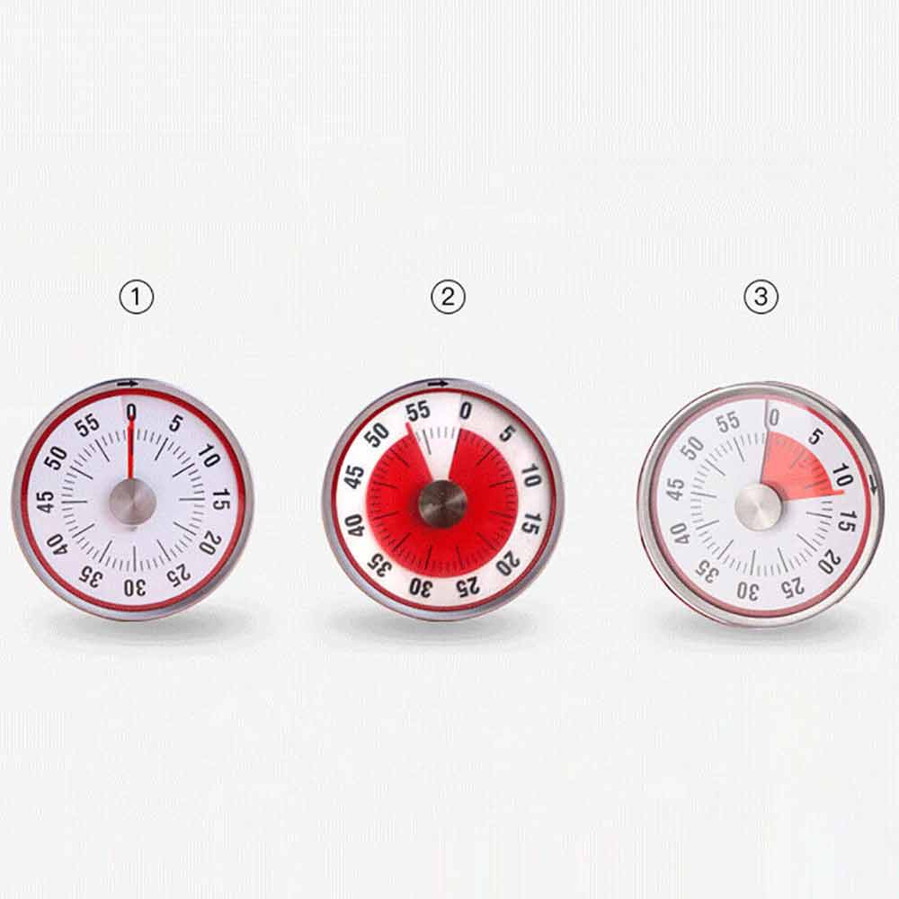 60 Minutes Timers Magnetic Visual Kitchen Timer Oven Mechanical Time Counter
