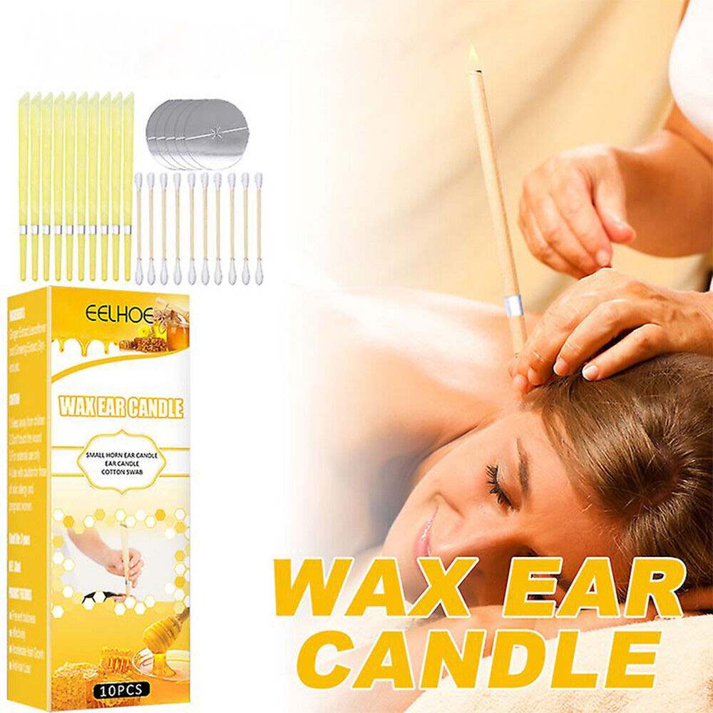 Pack of 10 Candle Ear Candles Beeswax Candling Cones Ear Treatment AU