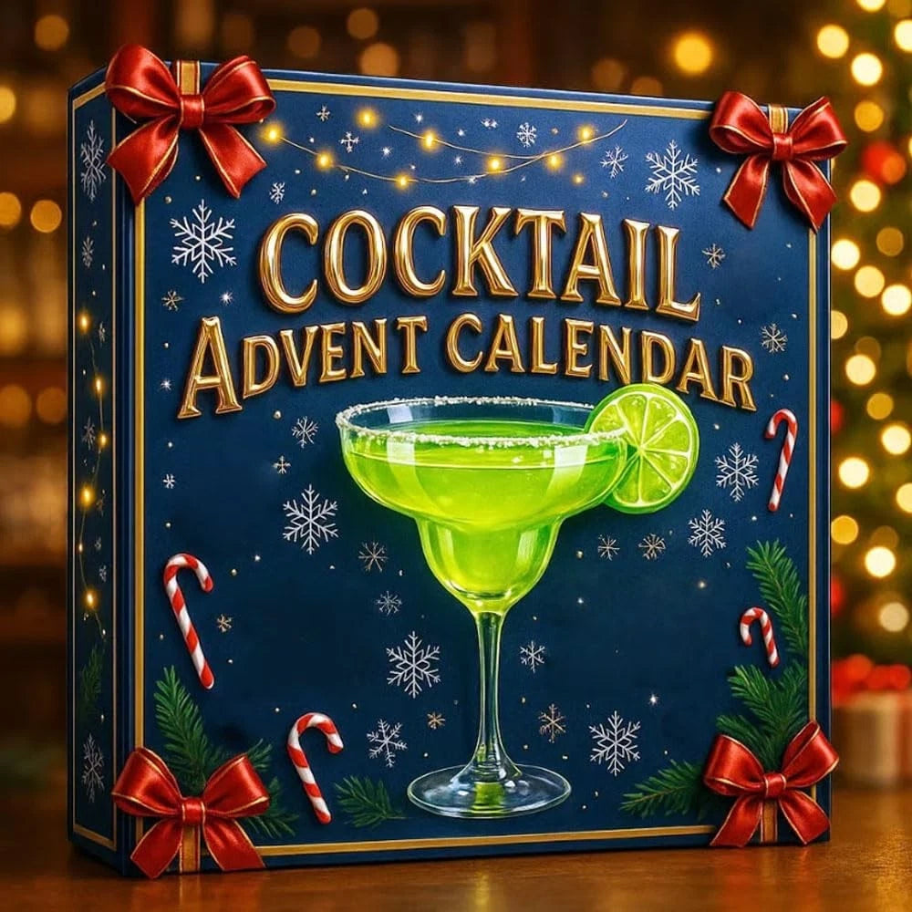 2025 Cocktail Advent Calendar - 24-Day Christmas Countdown with 2D Acrylic Design