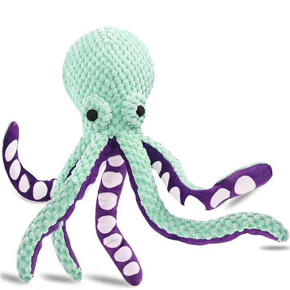 Octopus Plush Dog Toy – Squeaky Puppy Toy with Crinkle & Long Tentacles