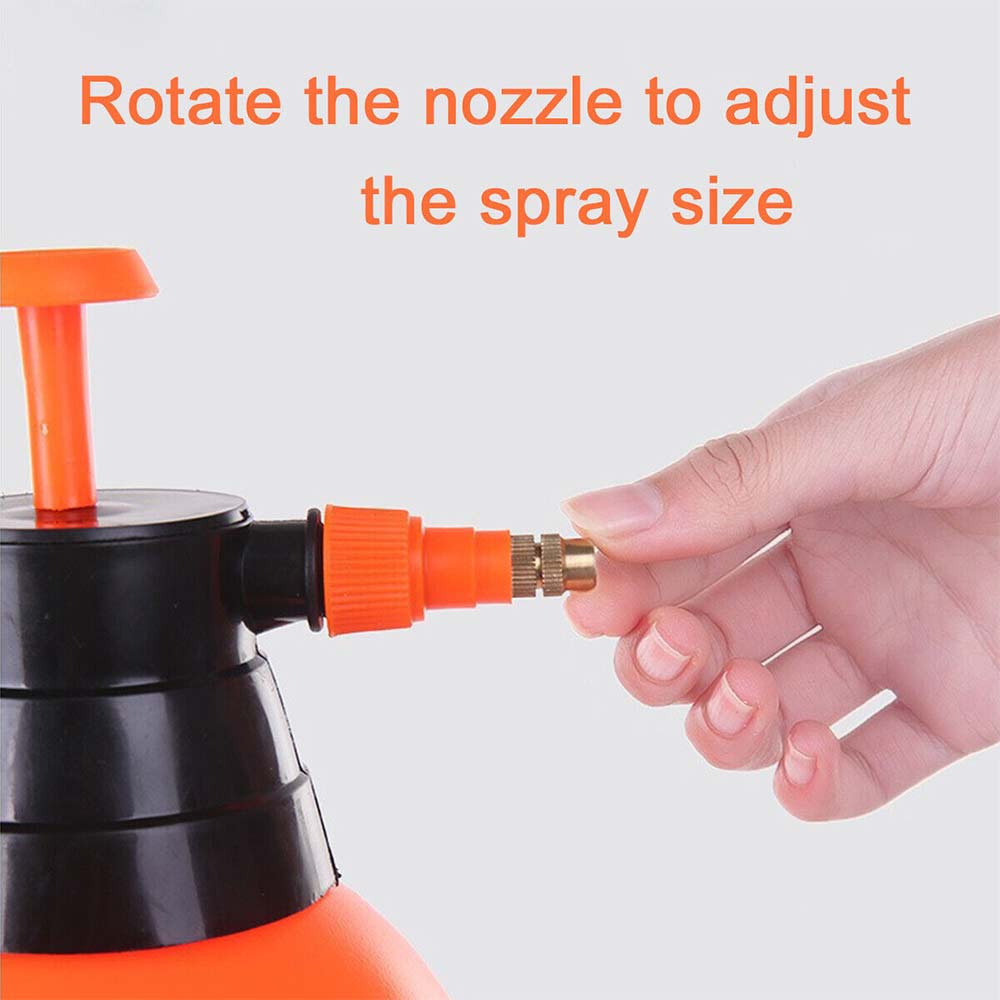 2L Pressure Pump Spray Bottle Easy Pump Adjustable Nozzle Garden Chemical Use