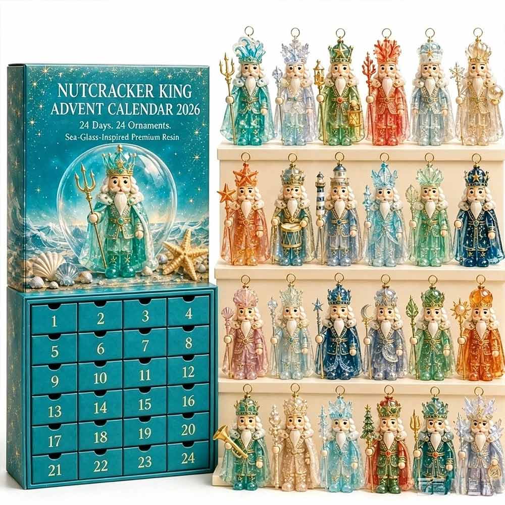 24-Day Nutcracker Advent Calendar –2D Christmas Countdown Resin Ornament Set