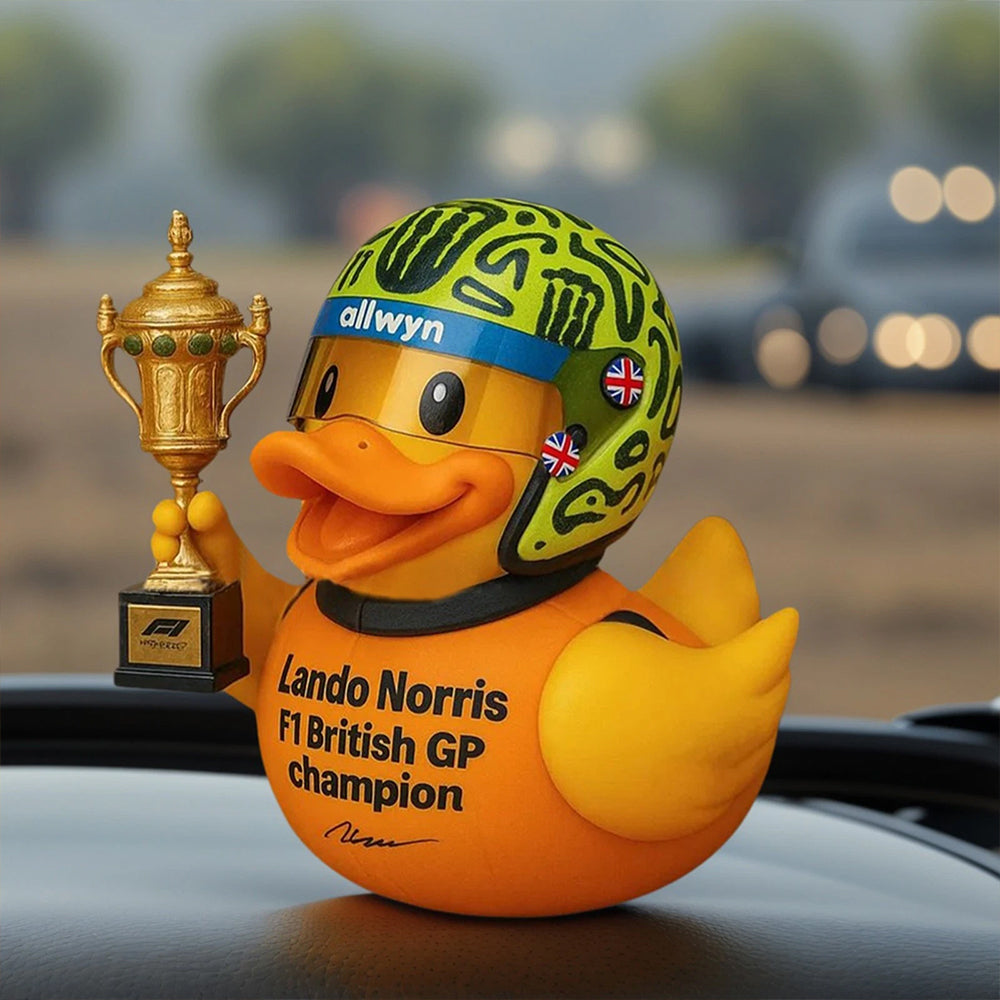 2025 Lando Norris - F1 British GP Champion Funny Ornament Resin Duck Figurine