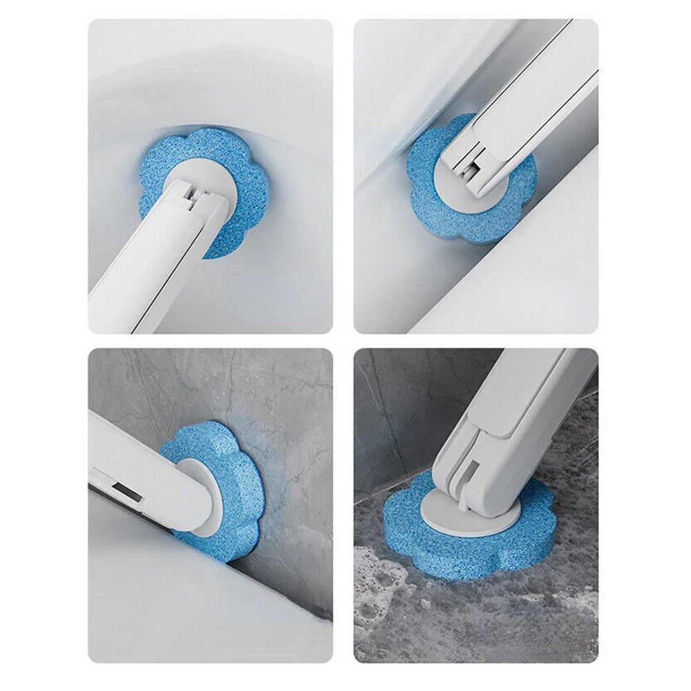 12-Pack Disposable Toilet Cleaning System with Wall-Mounted Holder & Refills