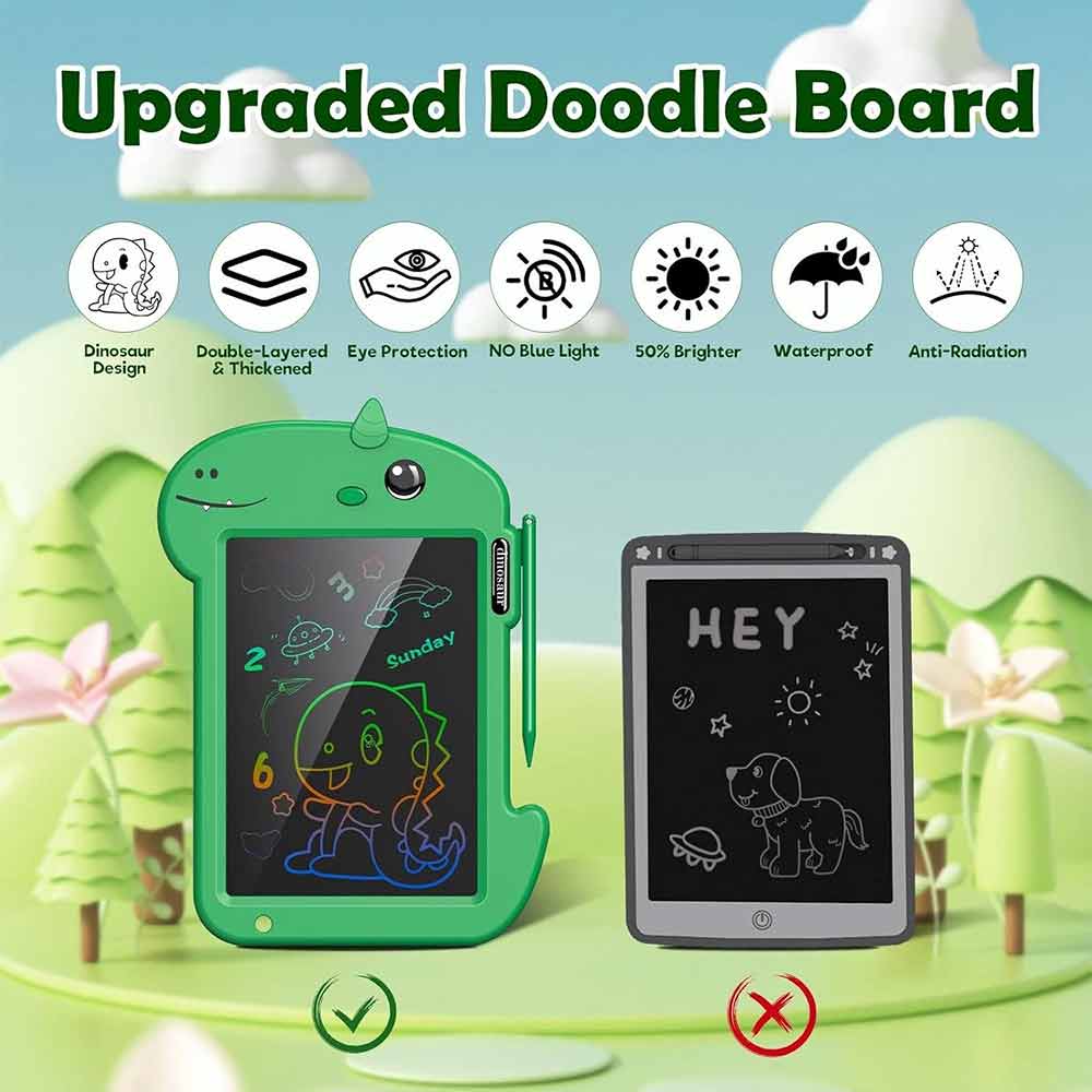 Dinosaur LCD Writing Tablet – 8.8" Drawing Board, Portable for Travel & Learning