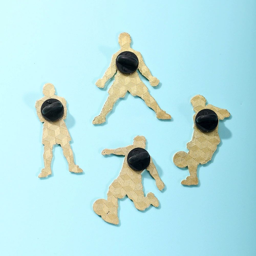 4-Piece 2026 World Cup Football Star Pin Badge – Fan Backpack Accessory Set