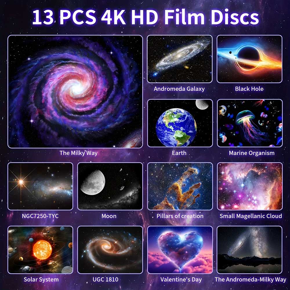 13-in-1 Planetarium Galaxy Projector LED Space Mood Lamp for Babies Kids Adults