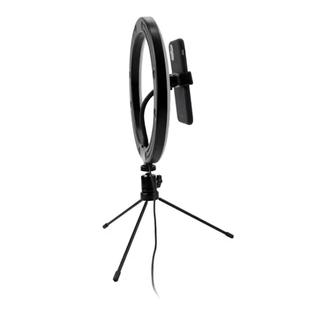 Ring Light 10" – Desktop Tripod, Bluetooth Remote, 3 Colour Temperature Modes