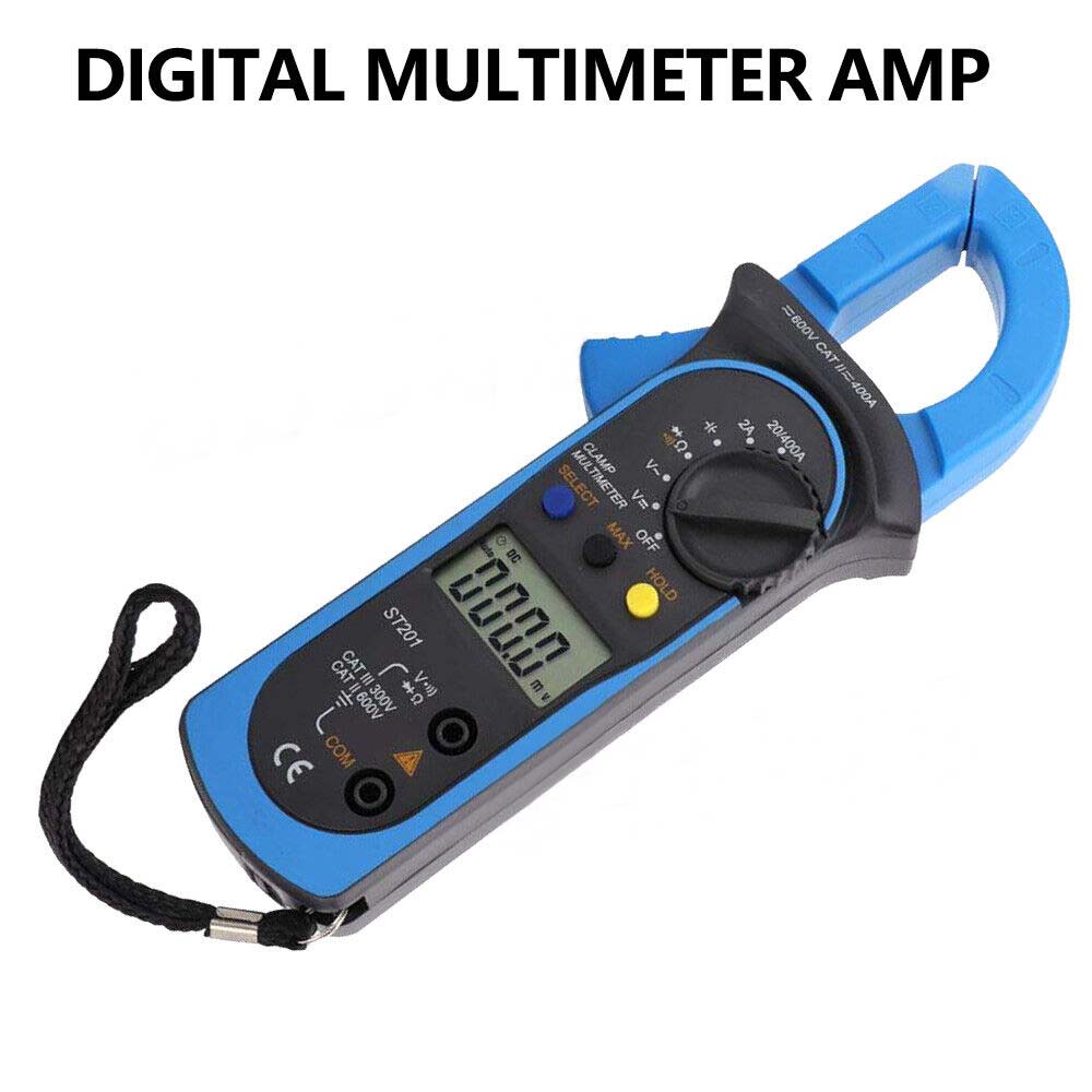 Protable Digital Multimeter Clamp Amp Meter OHM AC Current Voltage Tester Probe