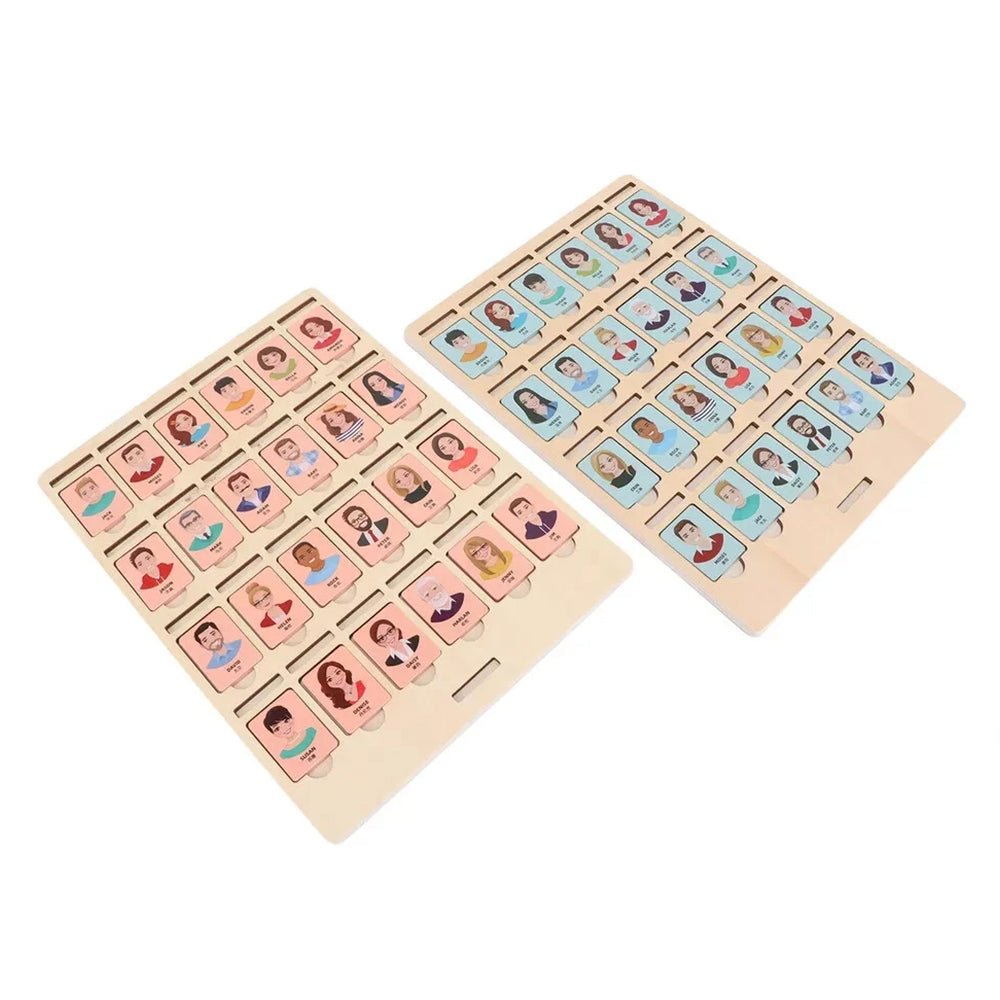 Wooden Guessing Board Game – Logical Thinking Training, 2-Player Interactive Puzzle