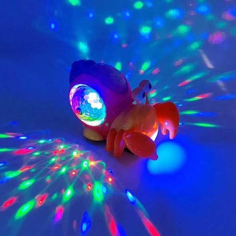 Electric Music Crawling Crab Baby Toy LED Light Up Kids Toddler Interactive Toys