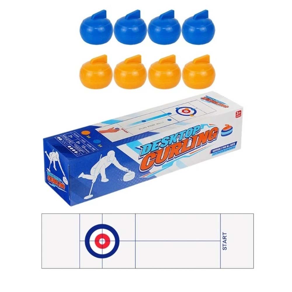 Tabletop Curling Game – Compact Indoor Sports Game for Family & Friends