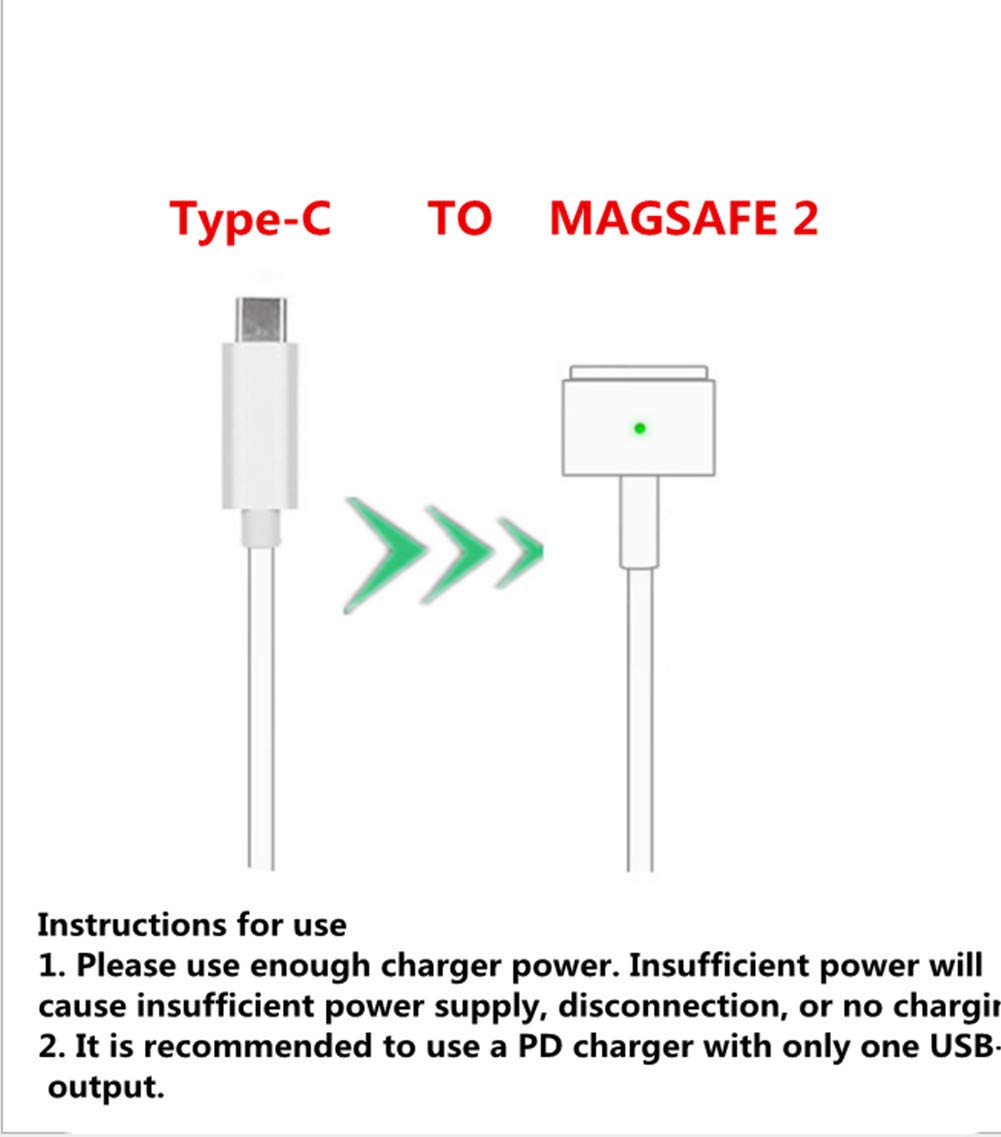 USB Type-C to MagSafe 2 Charging Cable (1 m) for Apple MacBook Air / Pro 65W