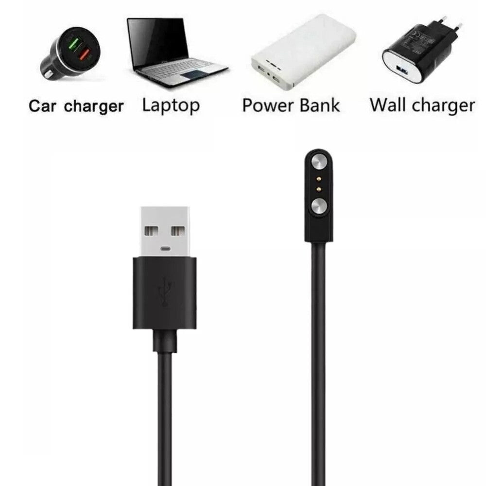 Universal Smart Watch Charger USB Power Charger Magnetic Charging 2 Pin 2.5mm/8mm