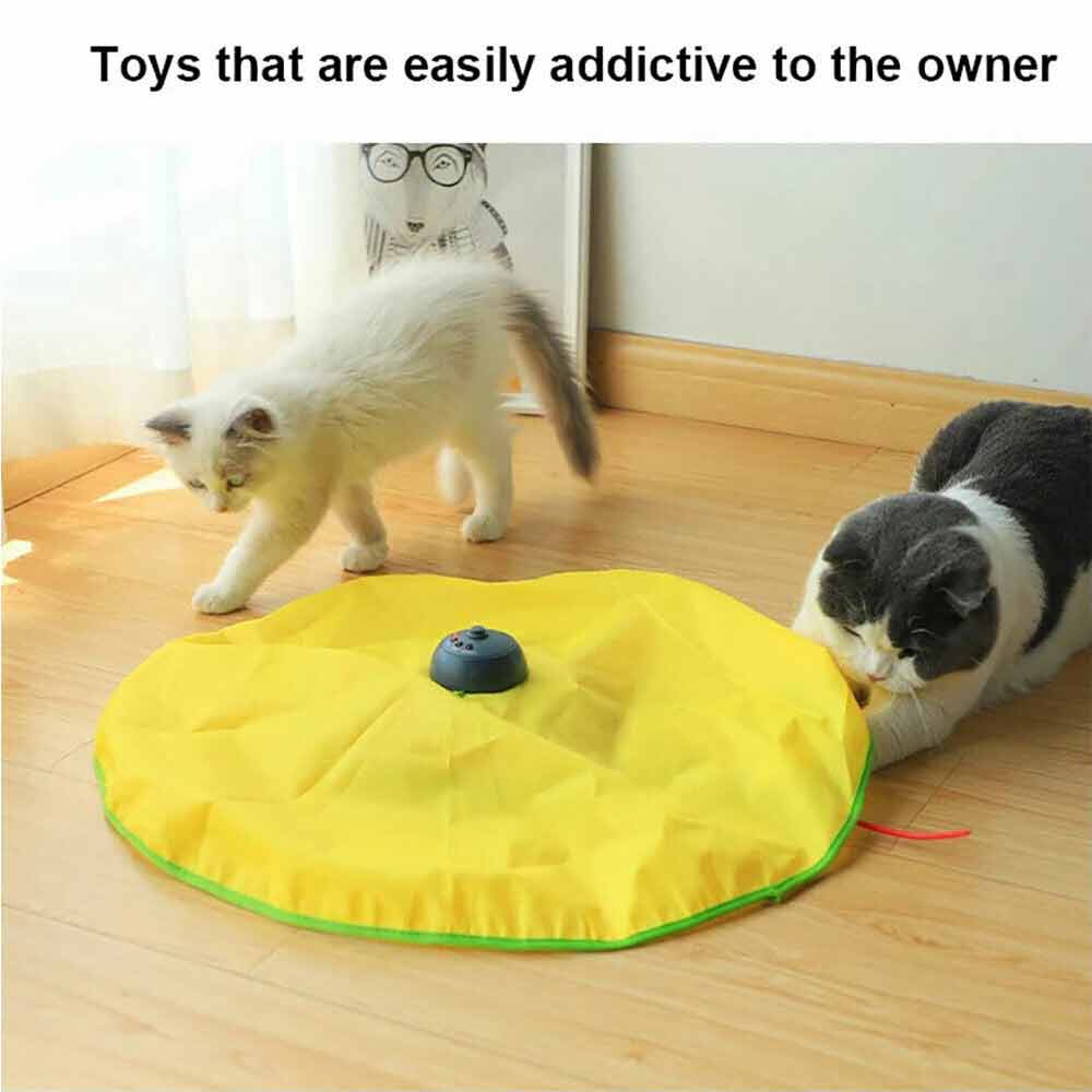 Cats Meow Rotating Undercover Mouse Toy Electronic Interactive Cat Toys Puzzle