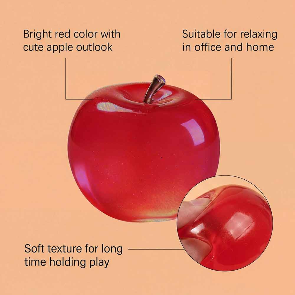 Apple Squishy Stress Ball – Red Fruit Fidget Sensory Toy for ADHD Anxiety