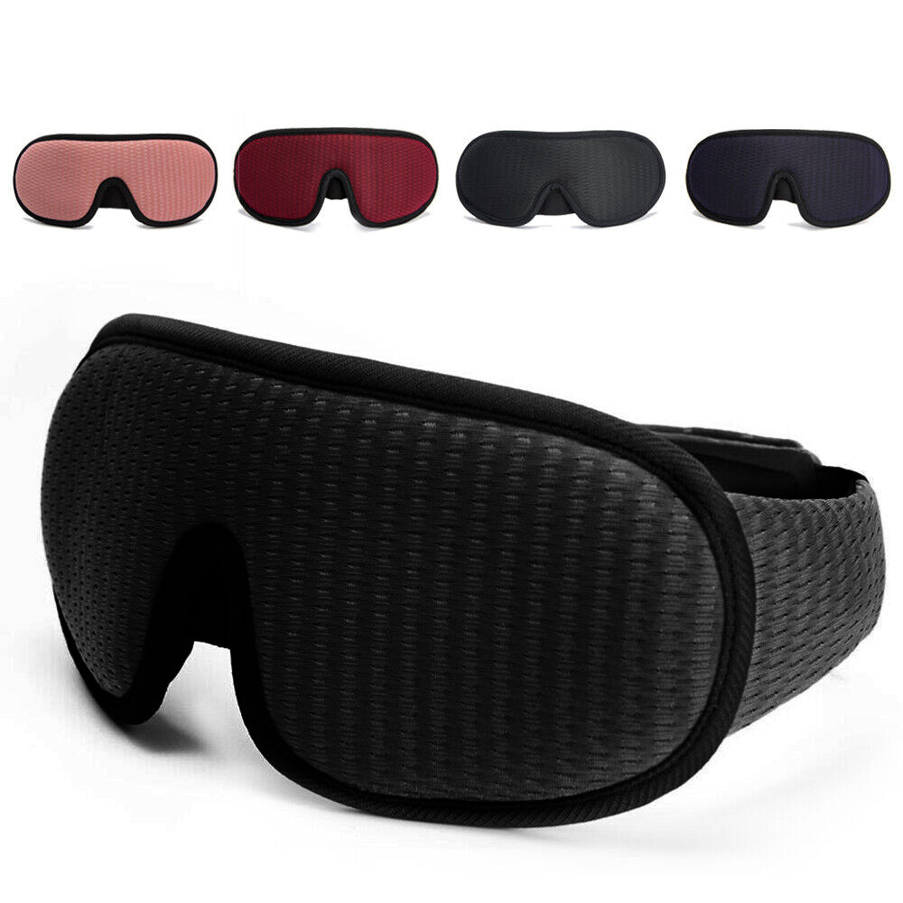 3D Sleeping Eye Mask Block Out Light Soft Padded Travel Sleeping Aid EyeMask