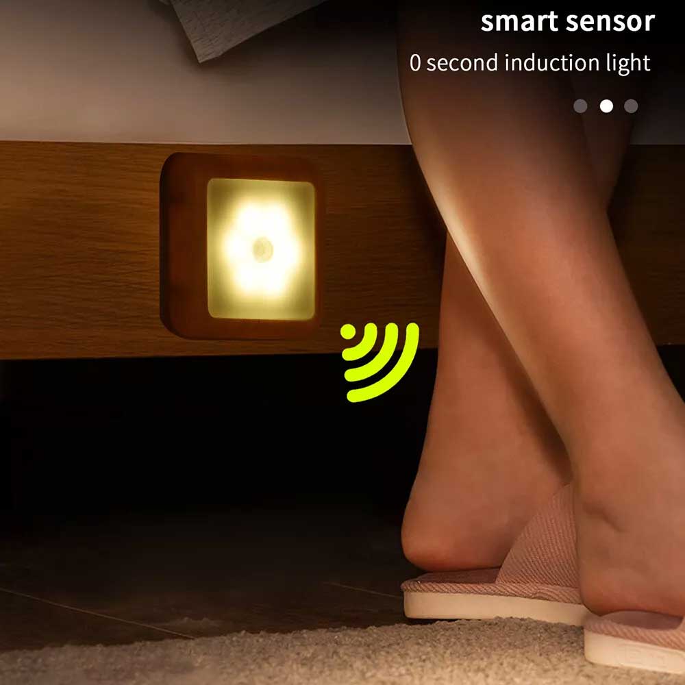 Motion Sensor Night Light – 6 LED Battery-Powered for Closet, Cabinet & Wall