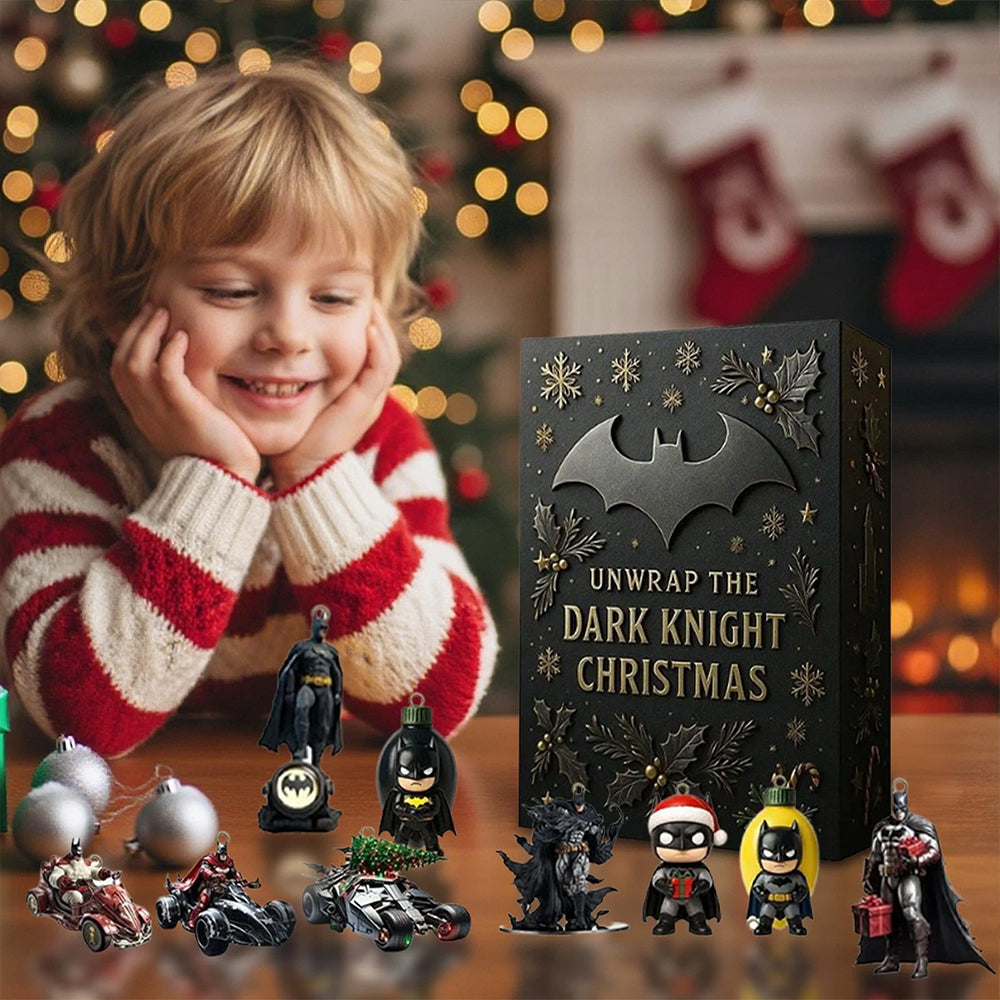 Black Knight Batman 2025 Advent Calendar - 2D Acrylic Pendant Holiday Countdown Surprises