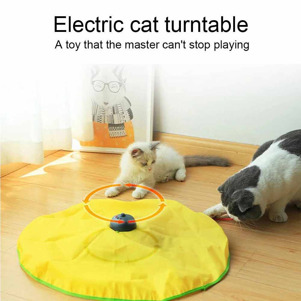 Cats Meow Rotating Undercover Mouse Toy Electronic Interactive Cat Toys Puzzle