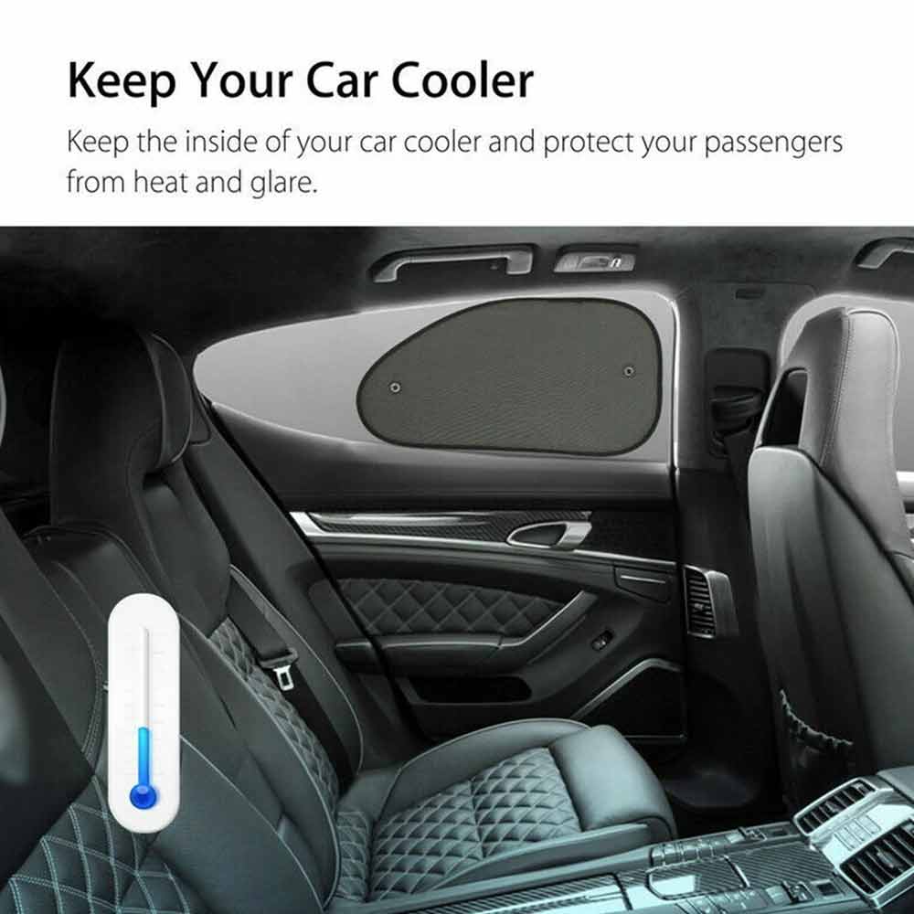 2-Piece Car Sun Shade Cover – Mesh Window Blind with Max UV Protection for Rear & Front Windows