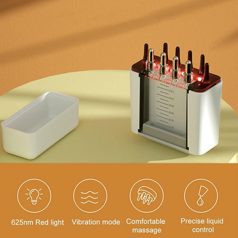 Hair Oil Applicator Red Light Electric Scalp Massager Vibration Hair Growth Hot