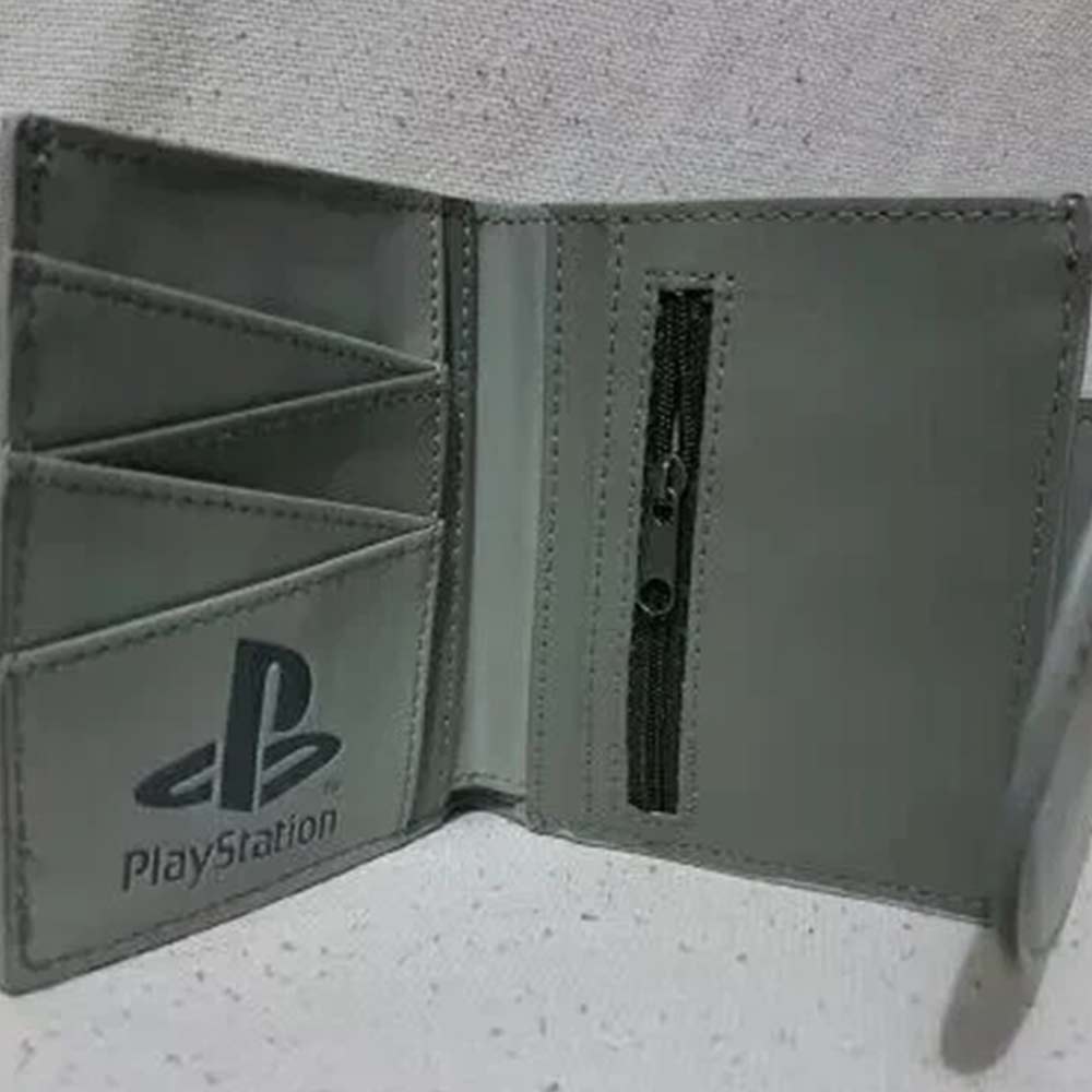 Console Shaped Wallet – Double Fold PU Leather Wallet with Card Holders, Gift for Gamers & Students