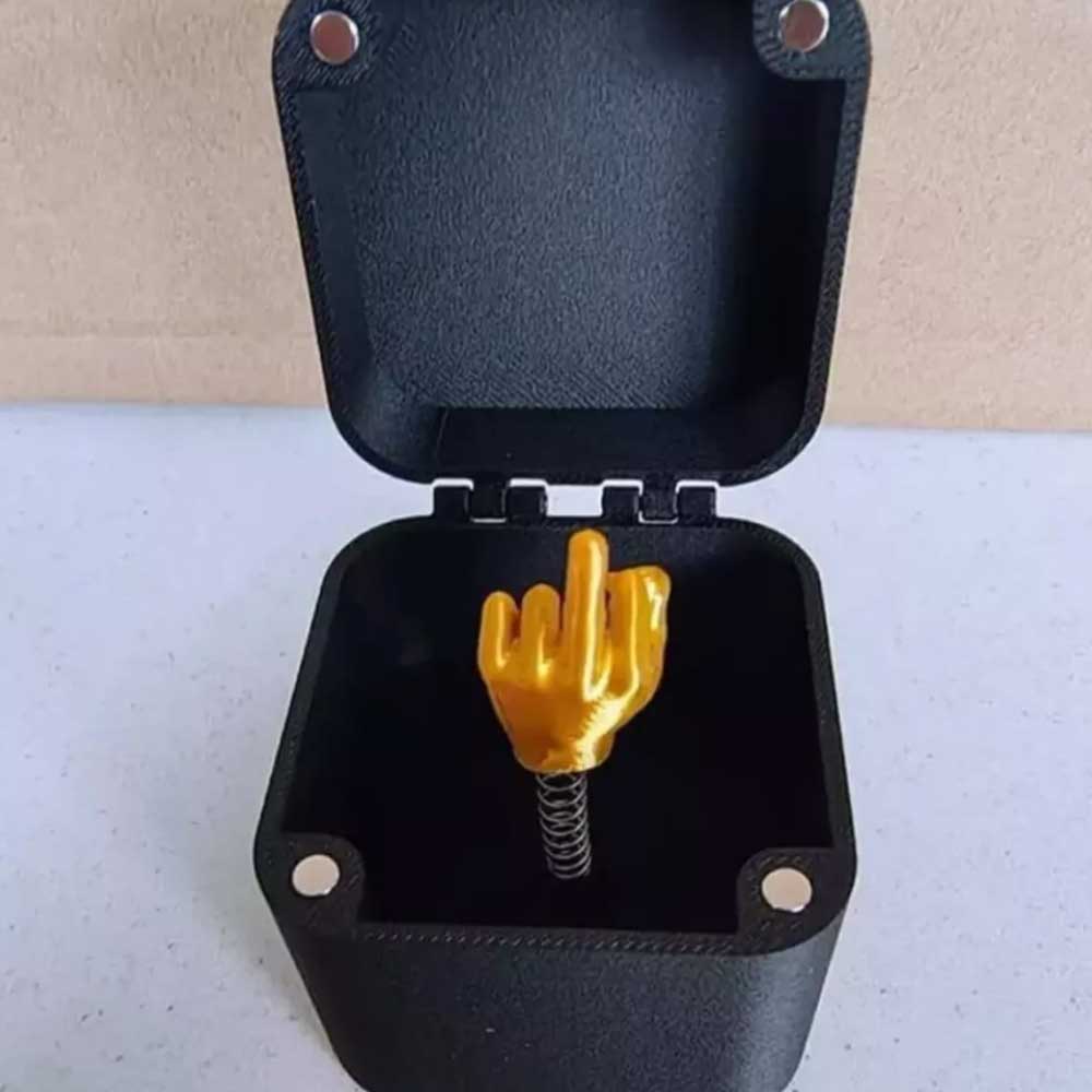 Middle Finger Surprise Gift Box, Christmas Novelty Fun Prank Toy Xmas Gift Funny