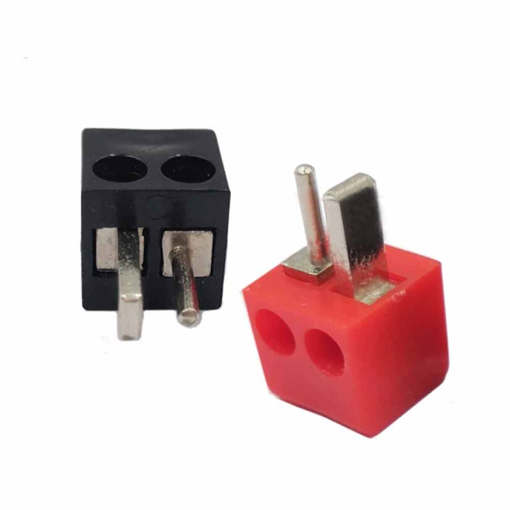 2-Pack 2-Pin DIN Hi-Fi Speaker Plug Set – Screw Connections, Red & Black