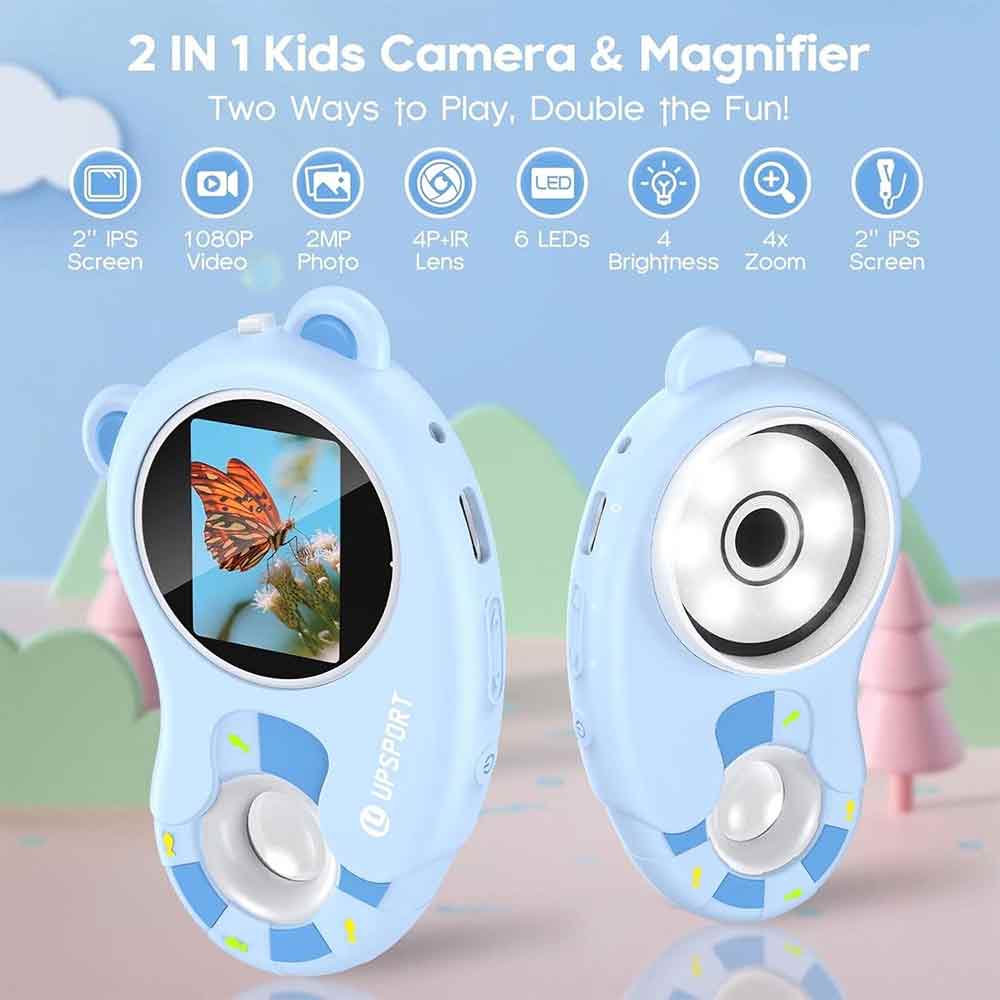 2-in-1 Portable Digital Microscope & Camera – 1000X Zoom with 2" HD Screen