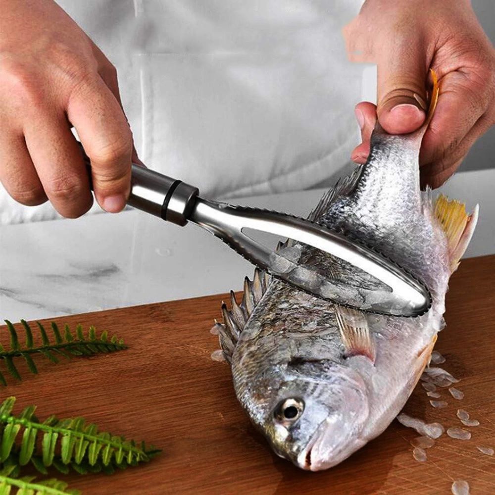 Multifunctional Kitchen Scaling Tool – 304 Stainless Steel Fish Scaler for Easy Cleaning