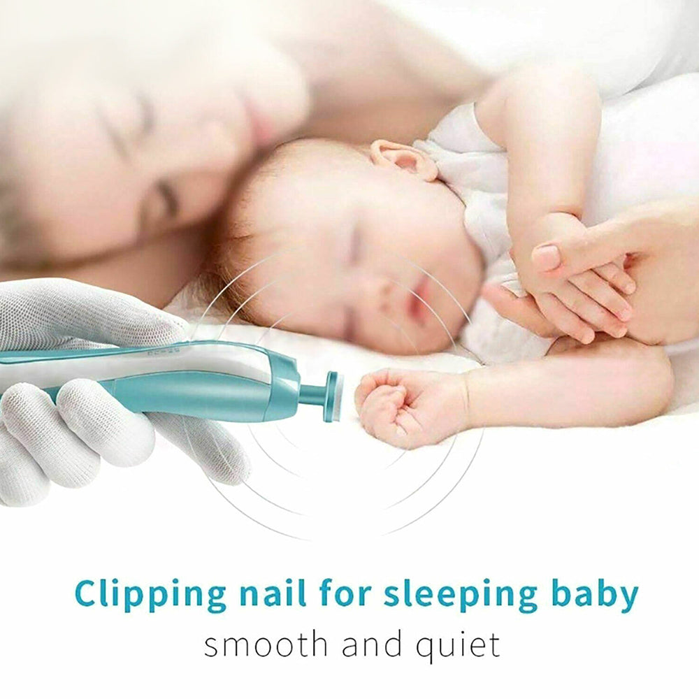 6IN1 Electric Baby Nail Trimmer Infant Newborn Safe Grinder Clipper Tools Set