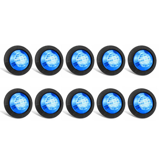 10X Blue Round Marine Boat Cabin Courtesy Lights Deck LED Walkway Stair Light