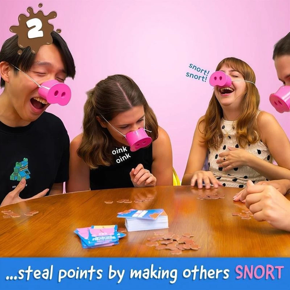 The "You Laugh You Lose" Party Game 2026 with Squeaky Pig Snouts & Challenge Cards