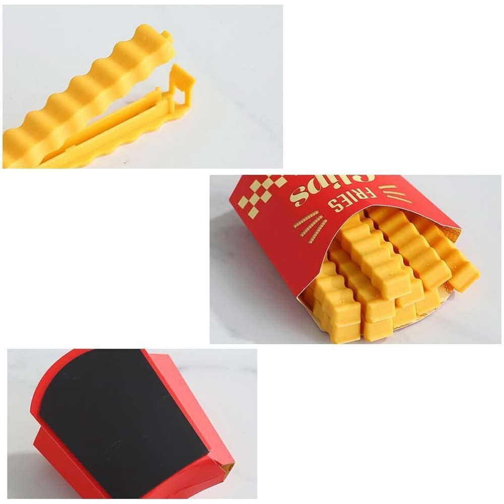 12PCS Reusable Food Bag Clips – French Fry Shaped Storage Sealing Clips