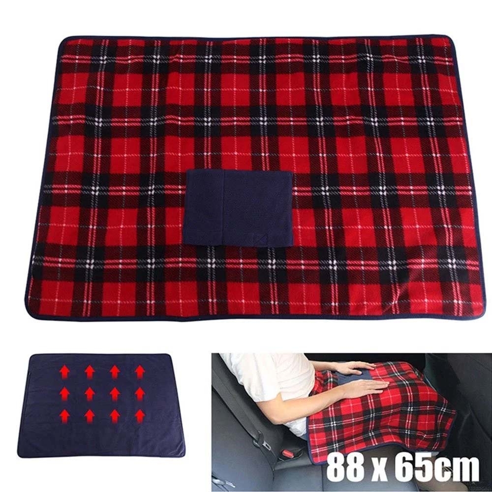 Electric Heated Throw Blanket - Washable Fleece Winter Warming with Timer & Switch