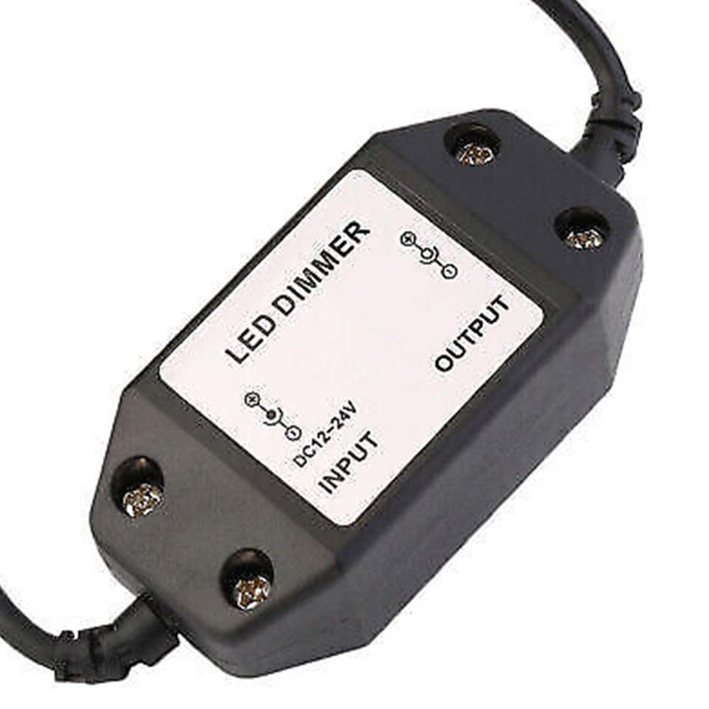2X 12V-24V DC 0-100% PWM Manual Knob Dimmer Switch for LED Strip Light Stylish