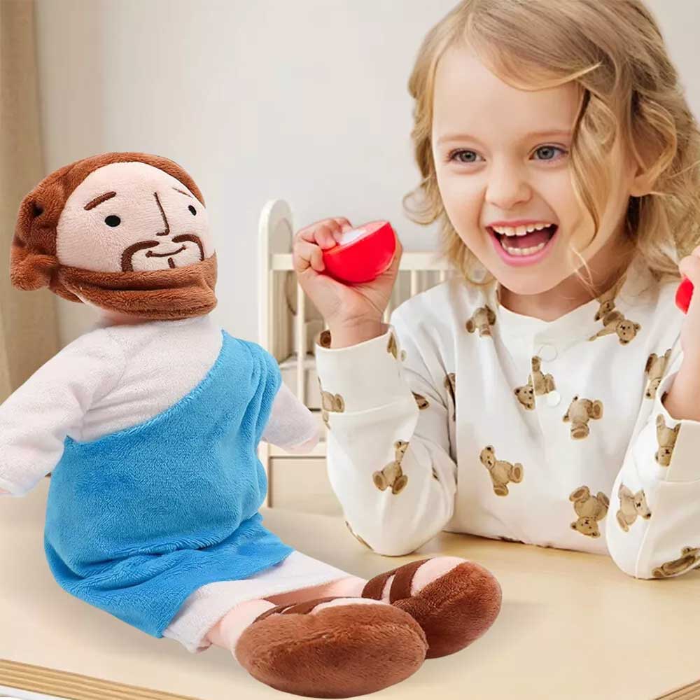 Jesus Plush Doll - Religious Stuffed Toy for Kids, Easter Gift, Christening Present